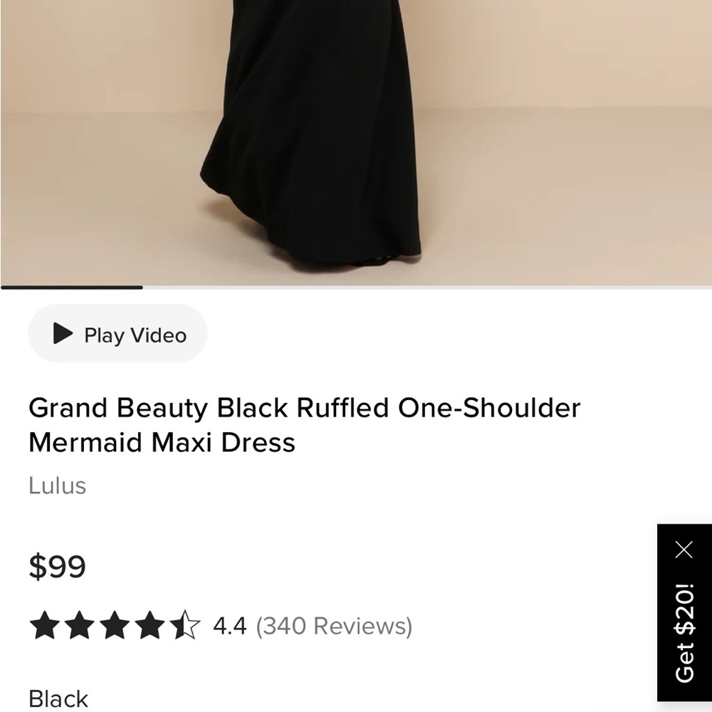 Lulus one shoulder ruffle gown - Picture 4 of 6